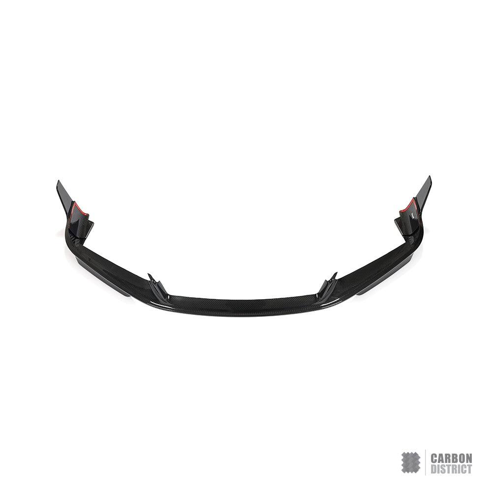 Porsche 911 Turbo S (992.1) dry carbon fibre front lip — studio view 2