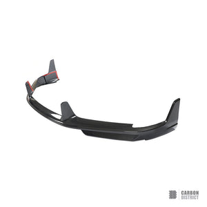Porsche 911 Turbo S (992.1) dry carbon fibre front lip — studio view 3