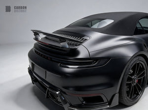 Porsche 911 Turbo S (992.1) dry carbon fibre rear diffuser — fitted, studio