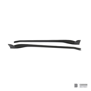 Porsche 911 Turbo S (992.1) dry carbon fibre side skirts — studio view 1