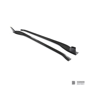 Porsche 911 Turbo S (992.1) dry carbon fibre side skirts — studio view 2