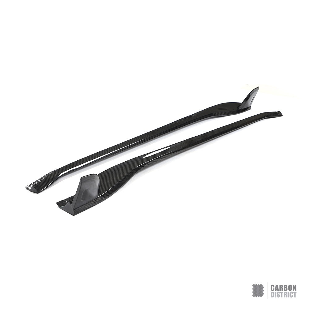 Porsche 911 Turbo S (992.1) dry carbon fibre side skirts — studio view 3