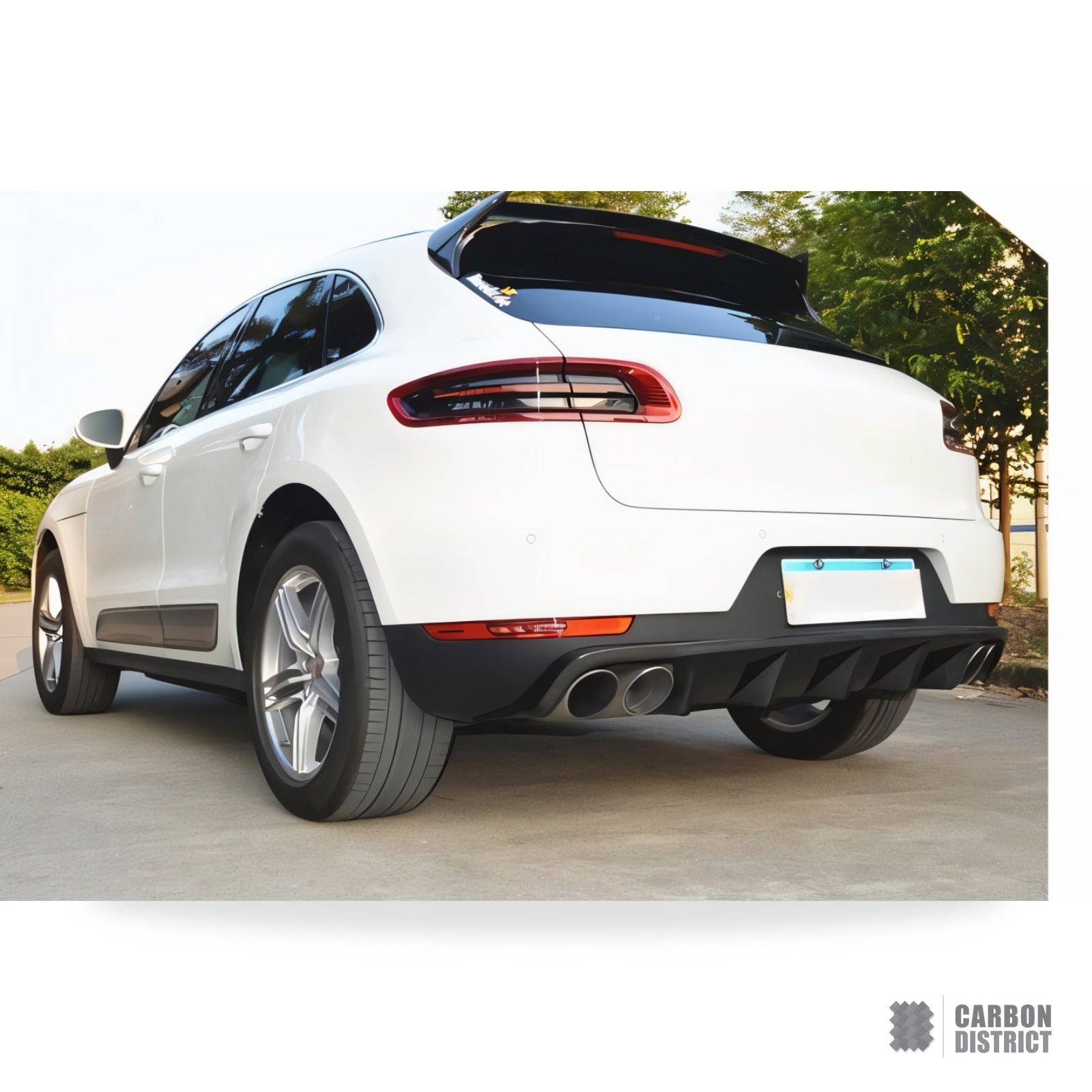 Porsche Macan (95B) carbon fibre rear diffuser (Style B) — fits 2014-2024