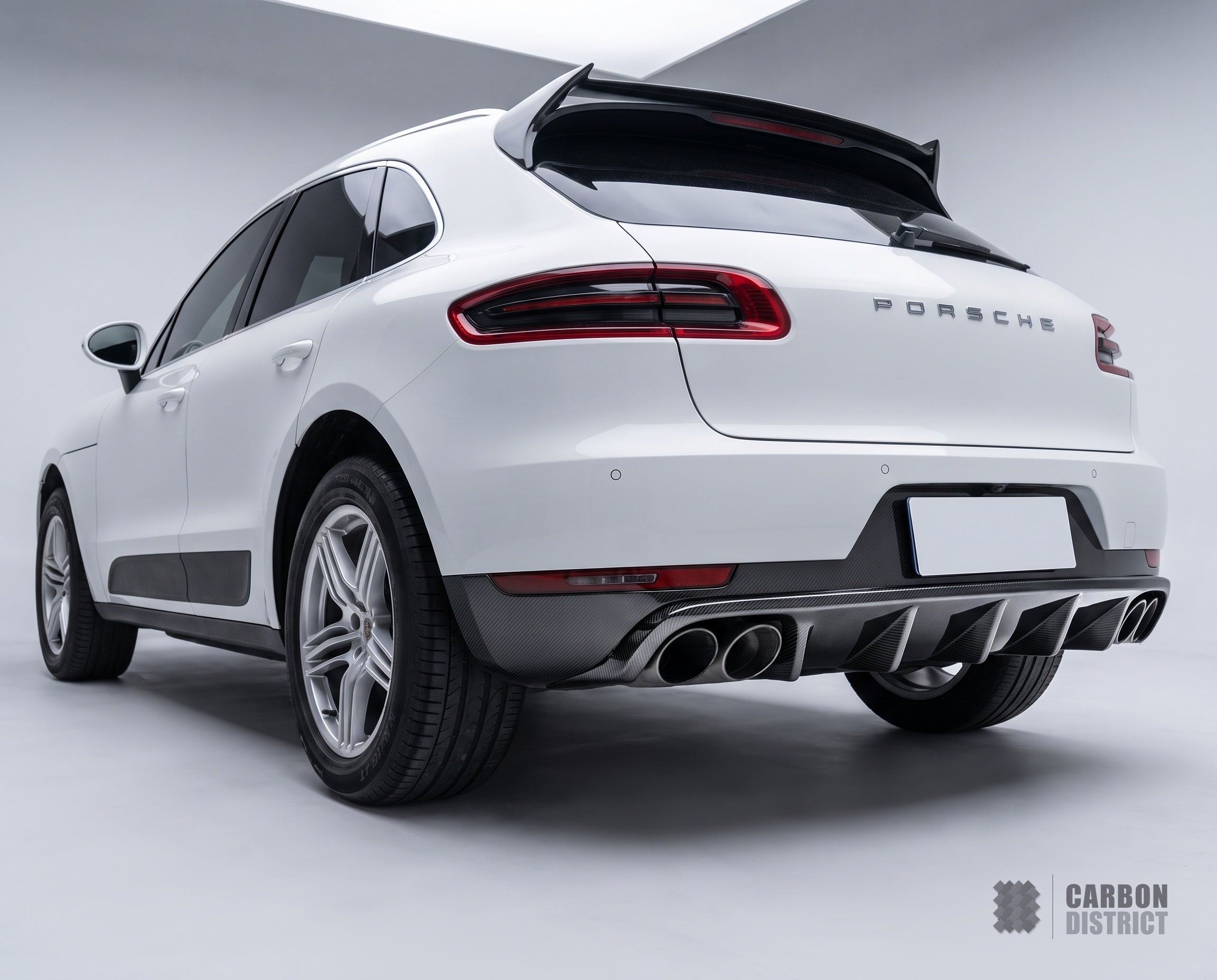 Porsche Macan (95B) carbon fibre rear diffuser (Style A) — made to order in genuine carbon fibre