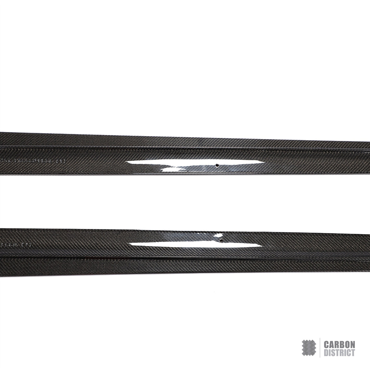 Porsche Panamera (971) carbon fibre side skirts (V2) — UV-stable gloss finish