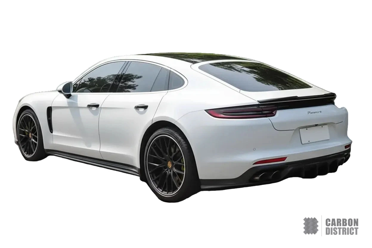 Porsche Panamera (971) carbon fibre spoiler — 3K twill gloss finish