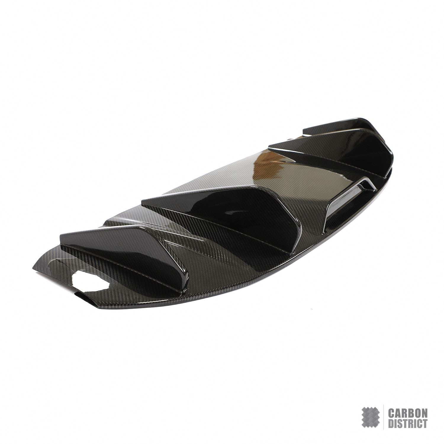 Porsche Taycan dry carbon fibre rear diffuser — dry carbon weave