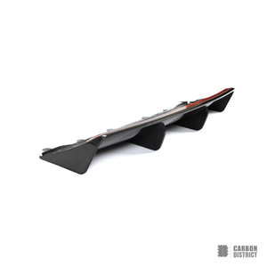 Porsche Taycan dry carbon fibre rear diffuser — made to order in genuine carbon fibre