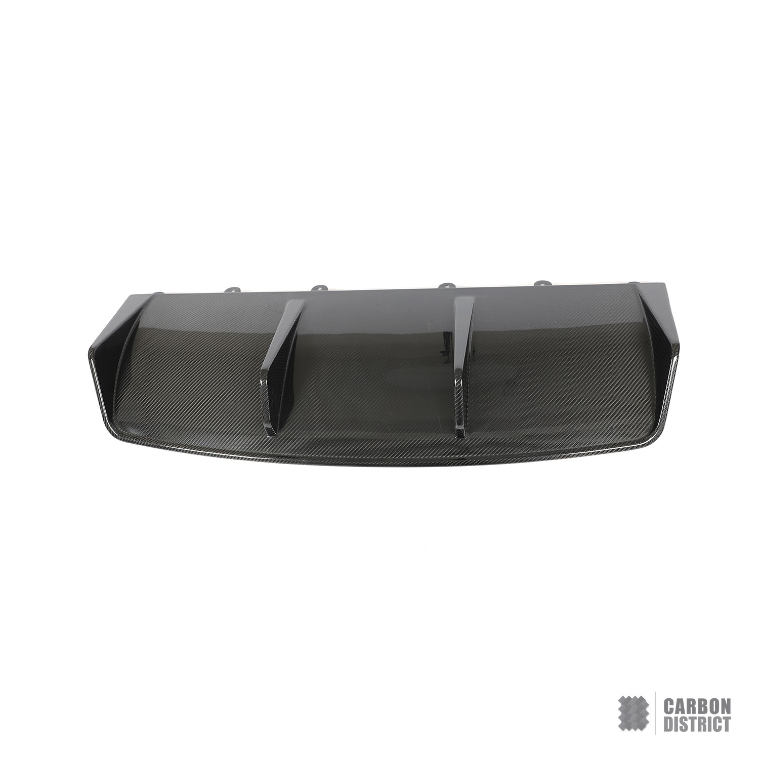 Porsche Taycan dry carbon fibre rear diffuser — UV-stable gloss finish detail
