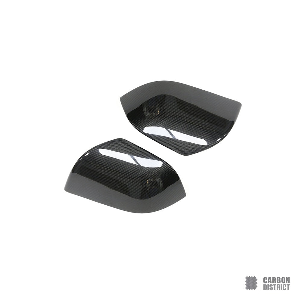 Tesla Model 3 carbon fibre mirror caps (Pre-Facelift + Highland) — made to order in genuine carbon fibre