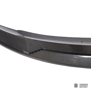 Tesla Model Y carbon fibre front lip — 3K twill gloss finish