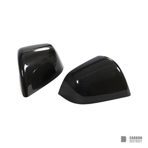 Tesla Model Y Dry Carbon Fibre Mirror Caps (Full Replacement)