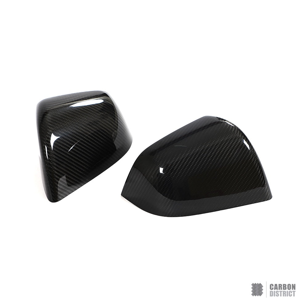Tesla Model Y Dry Carbon Fibre Mirror Caps (Full Replacement)