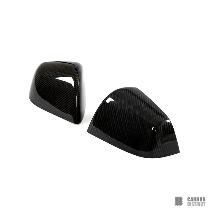 Tesla Model Y Dry Carbon Fibre Mirror Caps (V1)