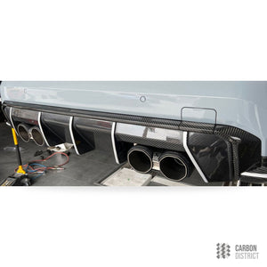 BMW M3/M4 (G80/G82/G83) Prepreg carbon fibre rear diffuser trims — made to order in genuine carbon fibre