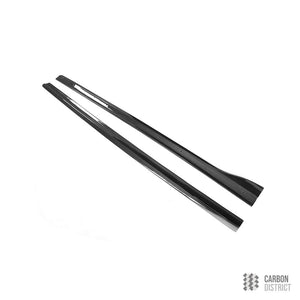 Audi A3/S3 Saloon (8V) carbon fibre side skirts — 3K twill gloss finish