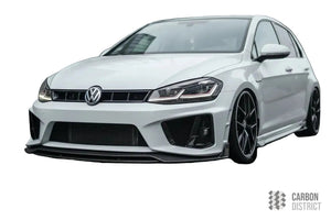 VW Golf (MK7.5) carbon fibre front lip — UV-stable gloss finish detail