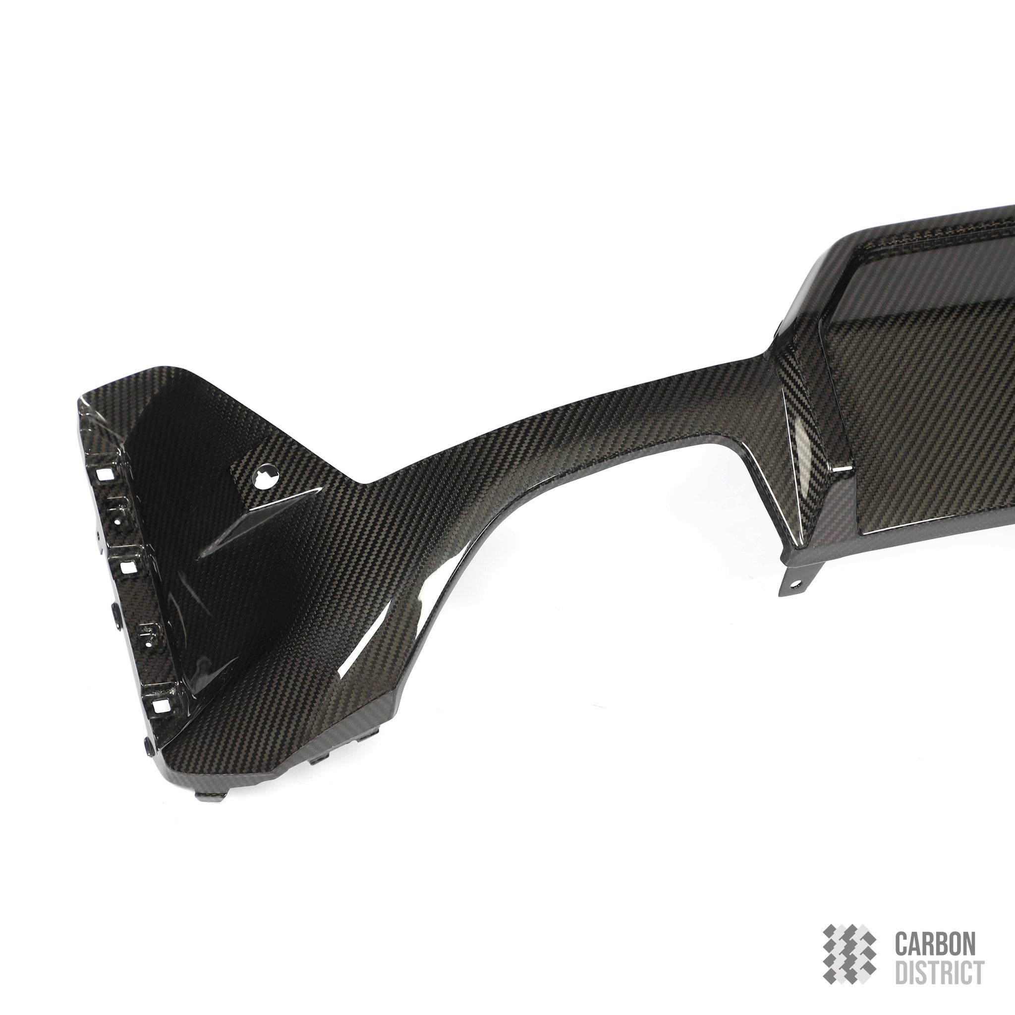 BMW 3 Series (G20 Facelift) carbon fibre rear diffuser — 3K twill gloss finish