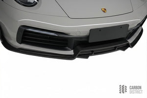 Porsche 911 (992) dry carbon fibre front lip — made to order in genuine carbon fibre
