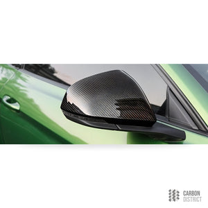 Ford Mustang carbon fibre mirror caps — fits 2015-2017