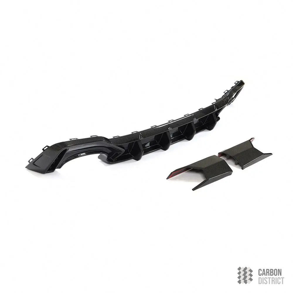 Audi RS6/RS7 (C8) dry carbon fibre rear diffuser — dry carbon weave