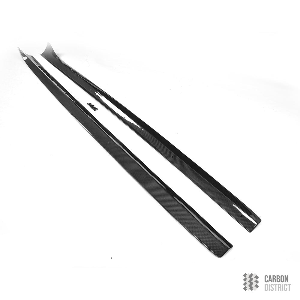 Audi A5/S5 (B8/B8.5) carbon fibre side skirt extensions — fits 2007-2016