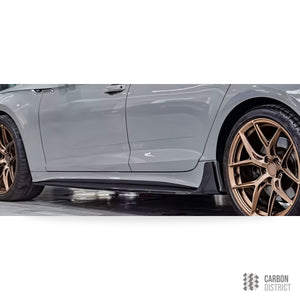 Audi S5 / A5 S-Line Sportback (B9.5) carbon fibre side skirts — full product view