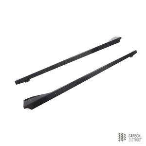 Toyota Supra (A90) carbon fibre side skirts — 3K twill gloss finish