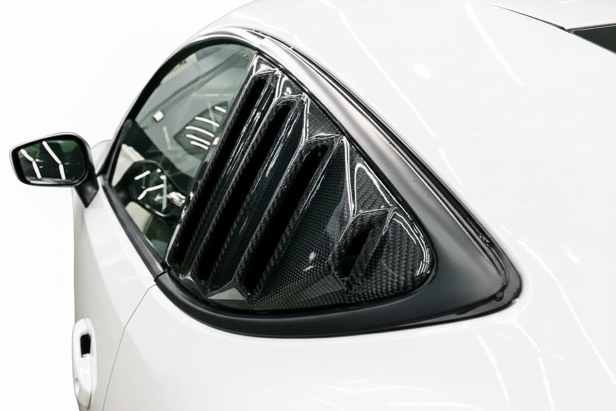 Toyota GT86 (ZN6) carbon fibre window vents — 3K twill gloss finish