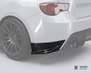 Toyota GT86 (ZN6) carbon fibre rear canards — UV-stable gloss finish detail