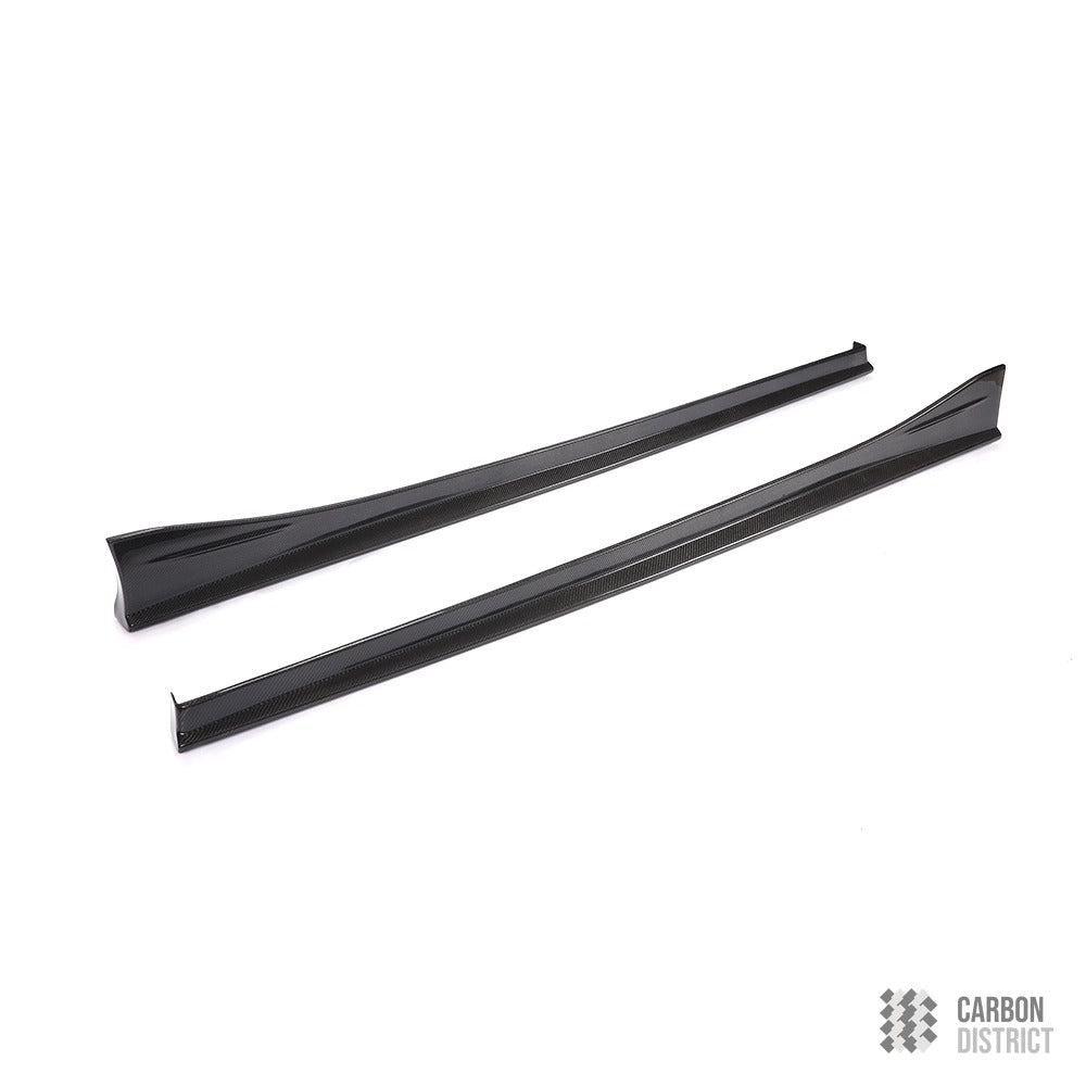Toyota GT86 (ZN6) carbon fibre side skirts — 3K twill gloss finish