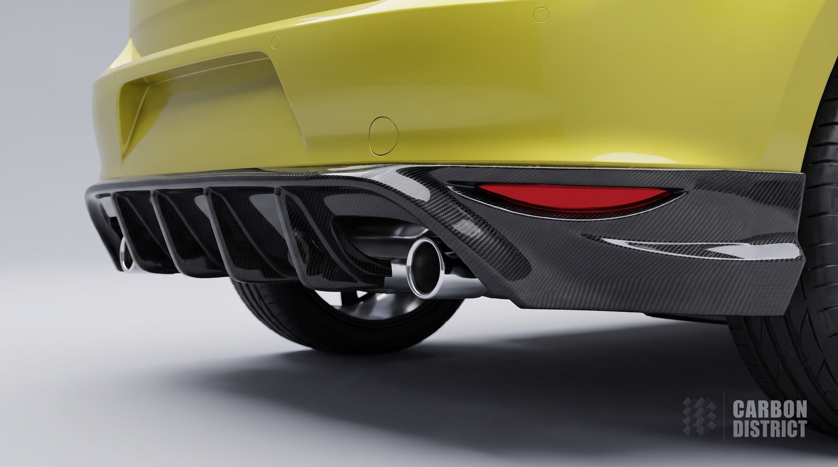 VW Golf (MK7/MK7.5) carbon fibre rear diffuser — fits 2013-2020