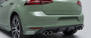 VW Golf (MK7/MK7.5) carbon fibre rear diffuser (R-Line) — 3K twill gloss finish