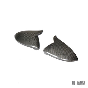 VW Golf (MK7/MK7.5) carbon fibre mirror caps — 3K twill gloss finish