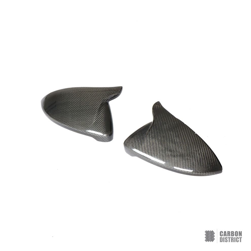 VW Golf (MK7/MK7.5) carbon fibre mirror caps — 3K twill gloss finish
