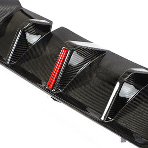 VW Golf Mk8 carbon fibre rear diffuser — fits 2020+