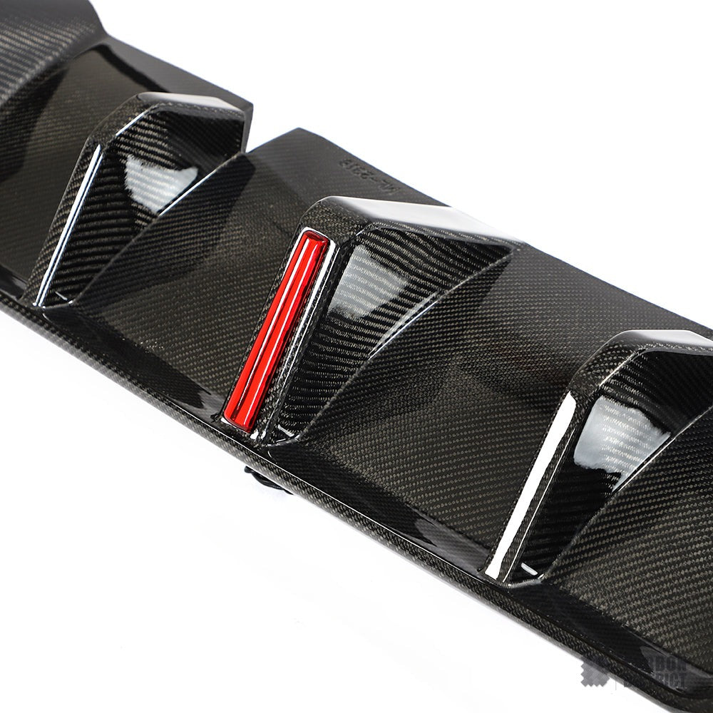 VW Golf Mk8 carbon fibre rear diffuser — fits 2020+